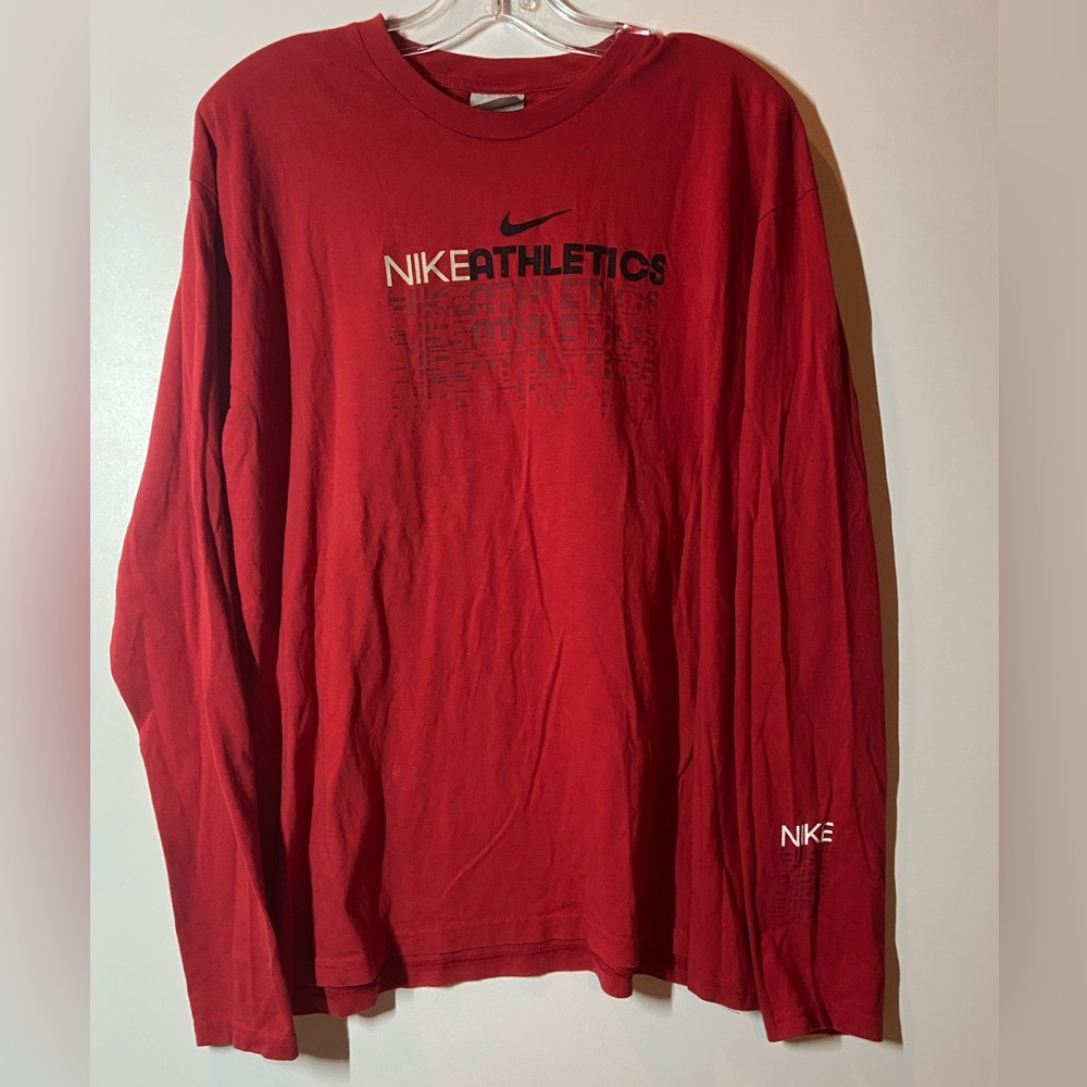Vintage Y2K Nike Red Long Sleeve Shirt